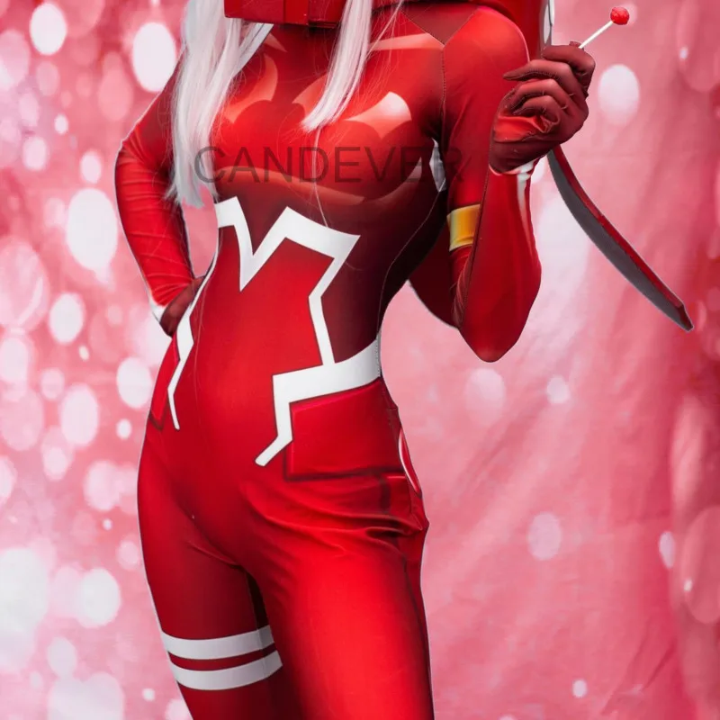 Костюм для косплея Zero Two 002 солидный во Фране хайсозавр принцесса Хэллоуин Черный