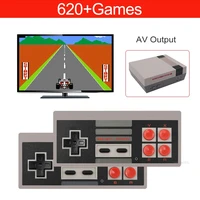 retro video game console dual wireless gamepad handheld game console built in classic 620 nes games 4k tv game player av output