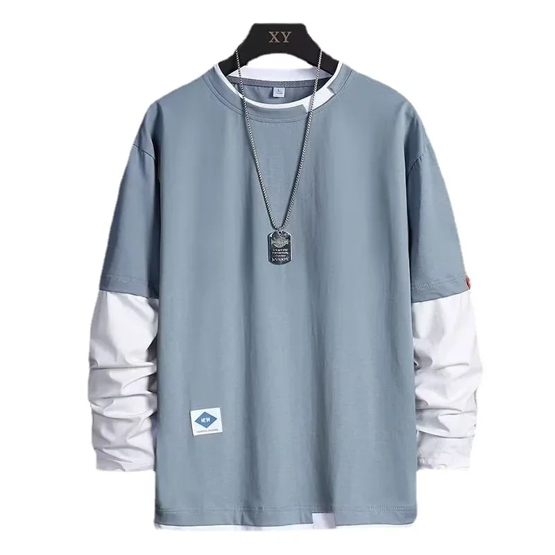 Новинка 2022 стильная мужская футболка с длинным рукавом корейская версия