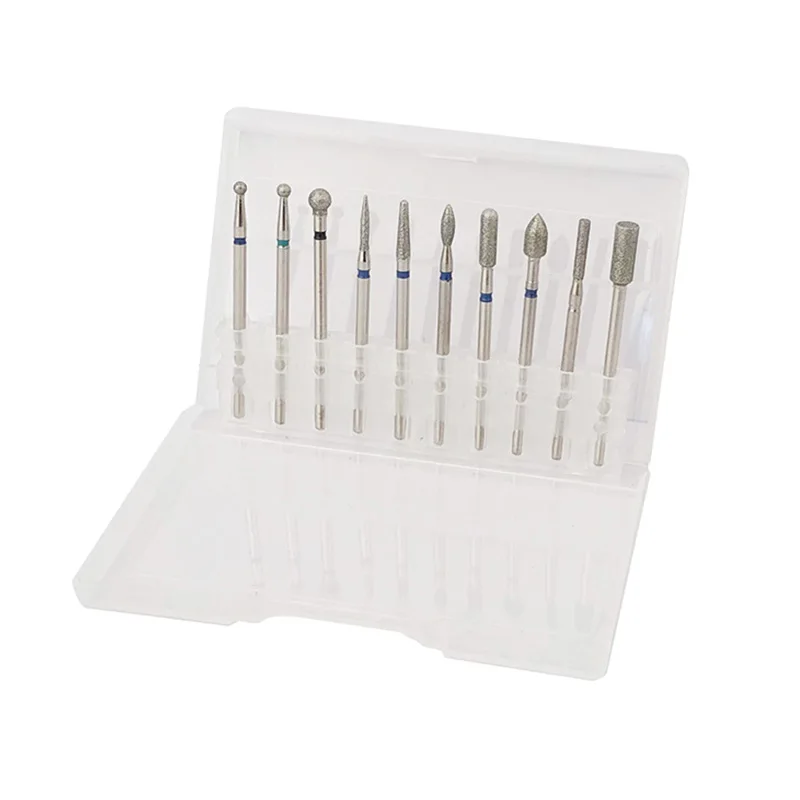 Набор русских насадок для маникюра 10 шт. фрезы кутикулы аксессуары пилка ногтей |