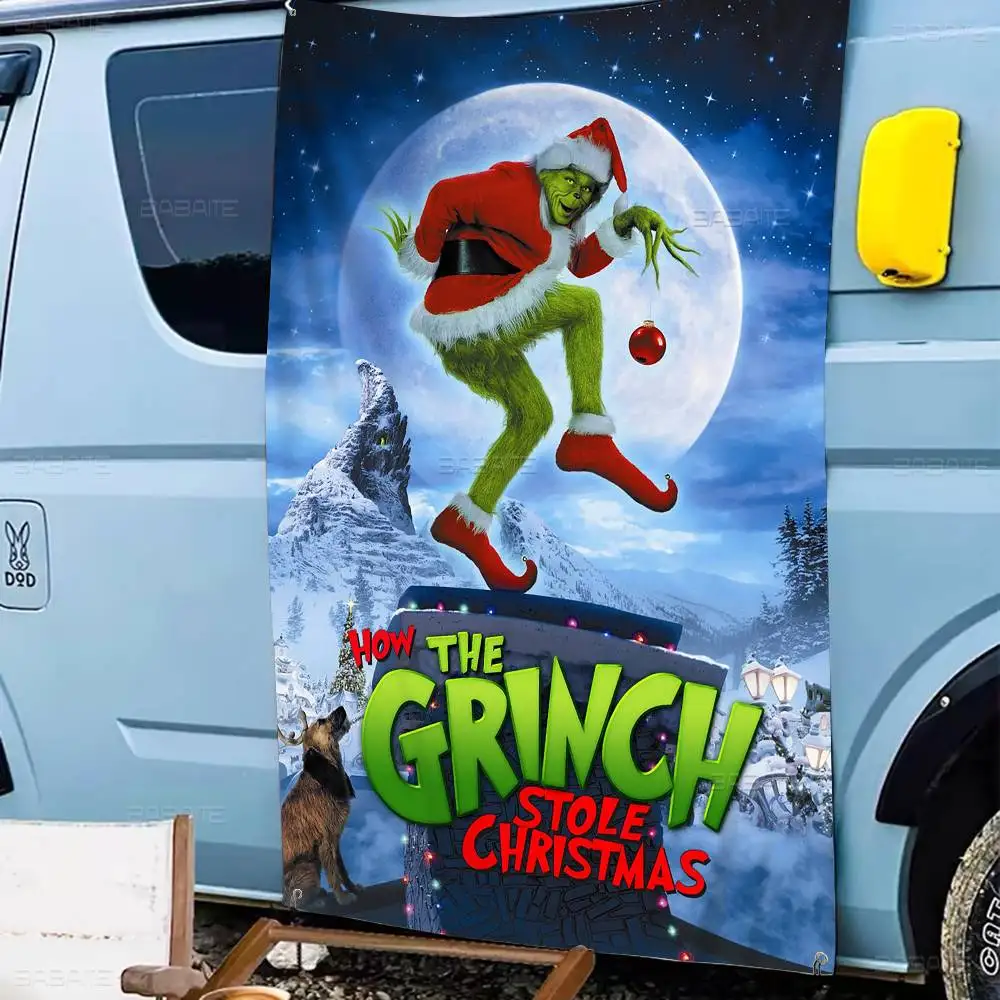Фото Как G-Grinch S-Stole Рождество большой размер магазин художественная акция рекламная стенд флаг висячие баннеры №4