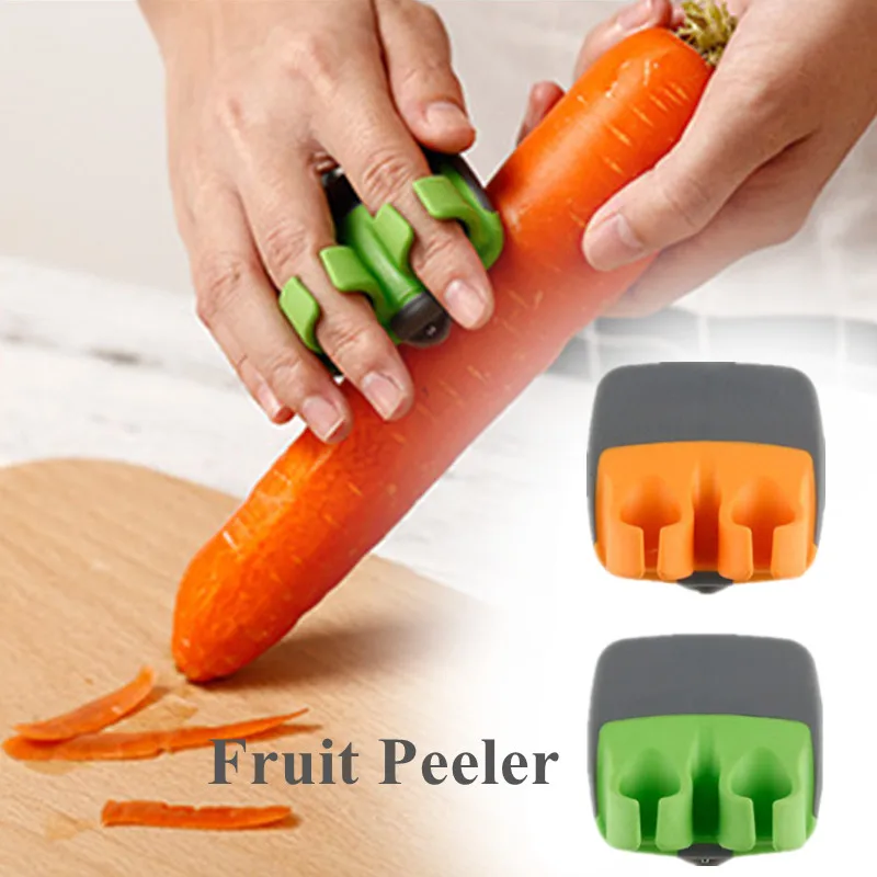 

2 Color Quickly Convenient Stripping Kitchen Fast Gadgets Grapefruit Lemon Vegetable Double Fingers Stainless Blade Fruit Peeler