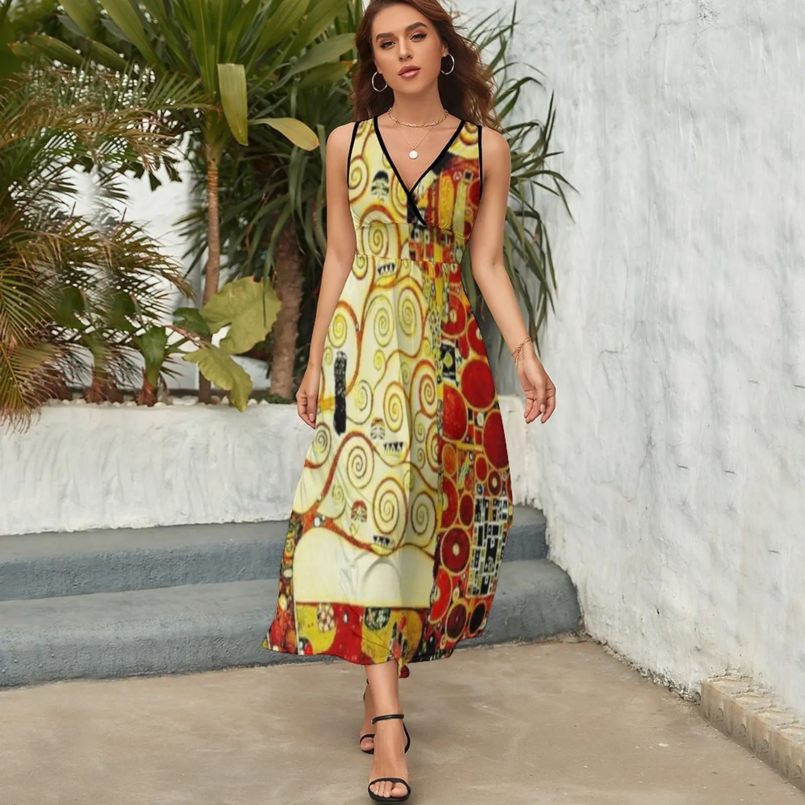 Женское летнее платье без рукавов The Tree of Life Густава Климта