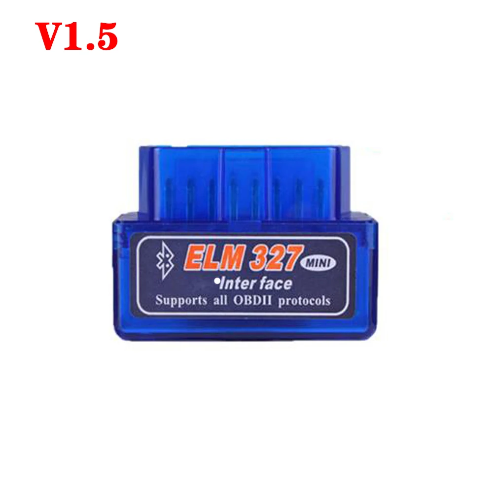 

Портативный Автомобильный сканер OBD2 Bluetooth Elm327 инструмент для диагностики автомобиля V1.5/V2.1 OBDII сканер считыватель кодов инструмент для проверки двигателя автомобиля