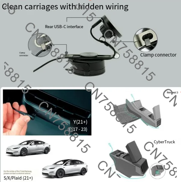 Фото Держатель для телефона Magsafe с магнитным креплением для Tesla Model Y/3, новый, подходит для Jowua, быстрая доставка №3