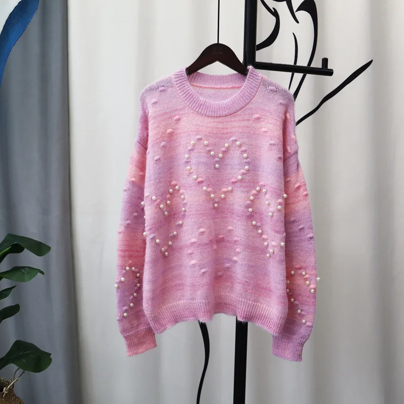 

Knitted shirt for pregnant women in 2022 winter new sweater pullover White