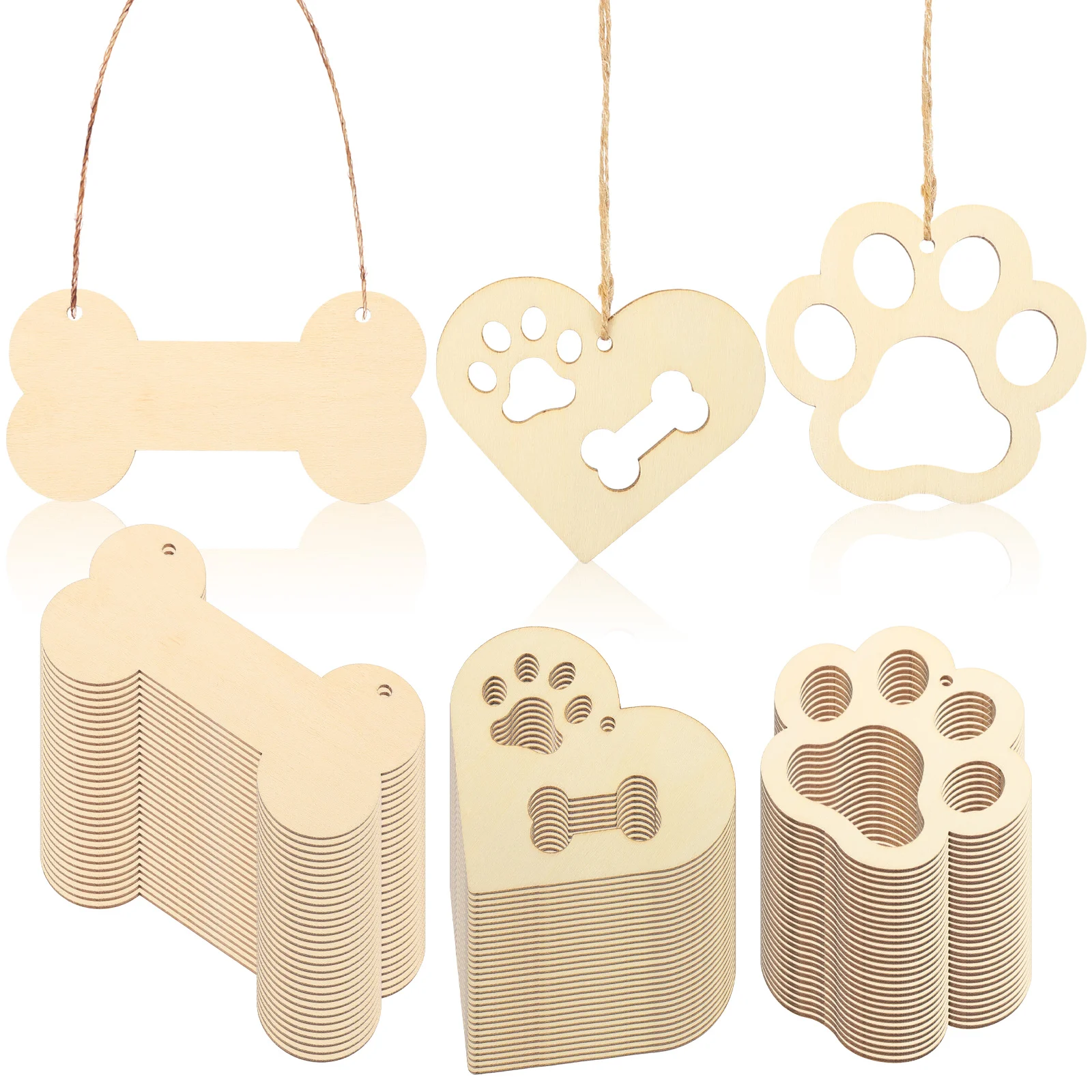 

Present Labels Wood Dog Bone Cutouts Dog Bone Ornament Unfinished Wooden Slices Wooden Dog Paw Ornaments Dog Paw Wooden Ornament
