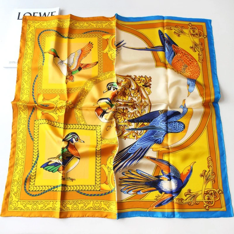 

Large Silk Scarf 14 Mommy Twill Hijabs for Woman Neckerchief 90*90cmfashion Shawl Scarves Luxury Scarf Women Designers Bandana