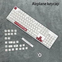130 keys set pbt keycaps novelty gmk airplane theme oem profile pc gamer mechanical keyboard dye subbed customized pbt key caps