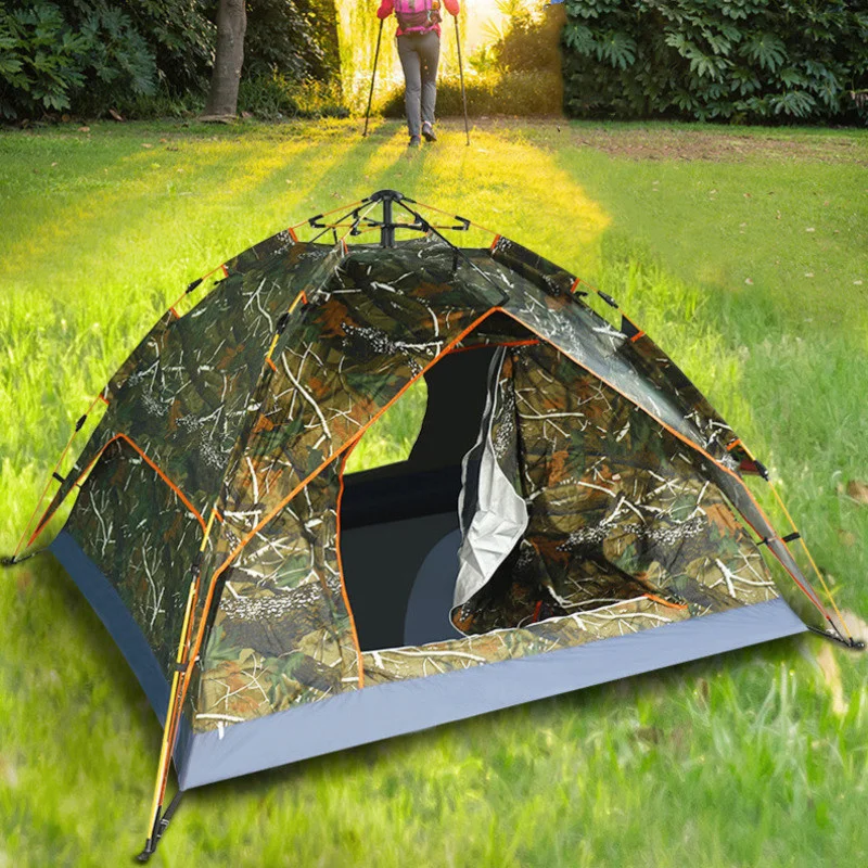 

Автоматическая уличная палатка, камуфляжная кемпинговая палатка, 1-2/3-4 человек, простая мгновенная установка, непромокаемая, с защитой от ул...