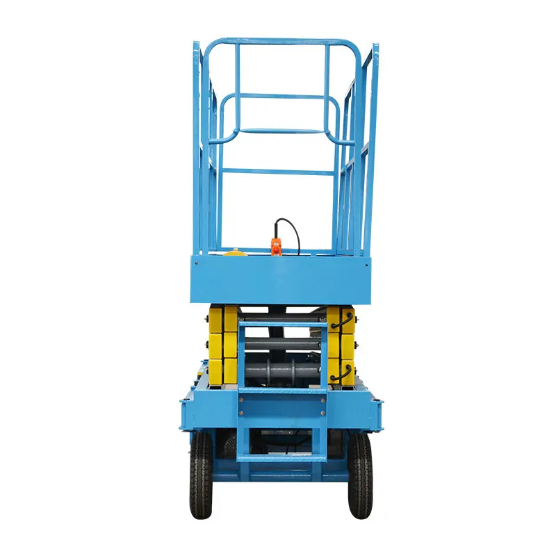 

Qiyun Kinglift 16m 300kg Mobile Scissor Lift Used for Station Wharf Bridge Hall Mechanical Installation