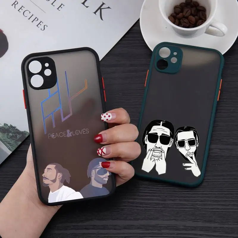 

PNL QLF Rapper Singer Phone Case Black Green Color Matte Transparent For iPhone 13 12 11 Mini Pro Max X XR XS 7 8 Plus