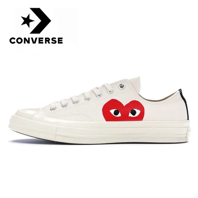 

Original Converse Chuck Taylor All Star 70s Ox Comme Des Garcons Play White CDG Low new Skateboarding sneakers flat canvas Shoes