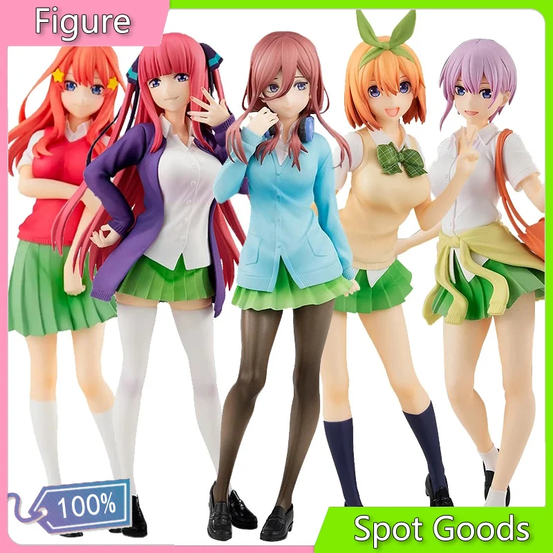 

18CM New Anime The Quintessential Quintuplets Figure School Uniform Nakano Ichika Miku Kawaii Model Toys Collection Gift