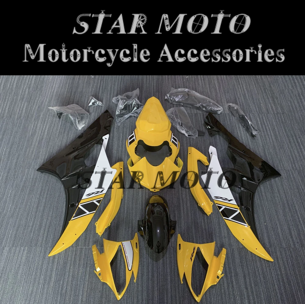 

Новинка, комплекты обтекателей ABS для литья под давлением, подходят для женской модели YZF R6 2006 2007, комплект кузова желтого цвета RJ111