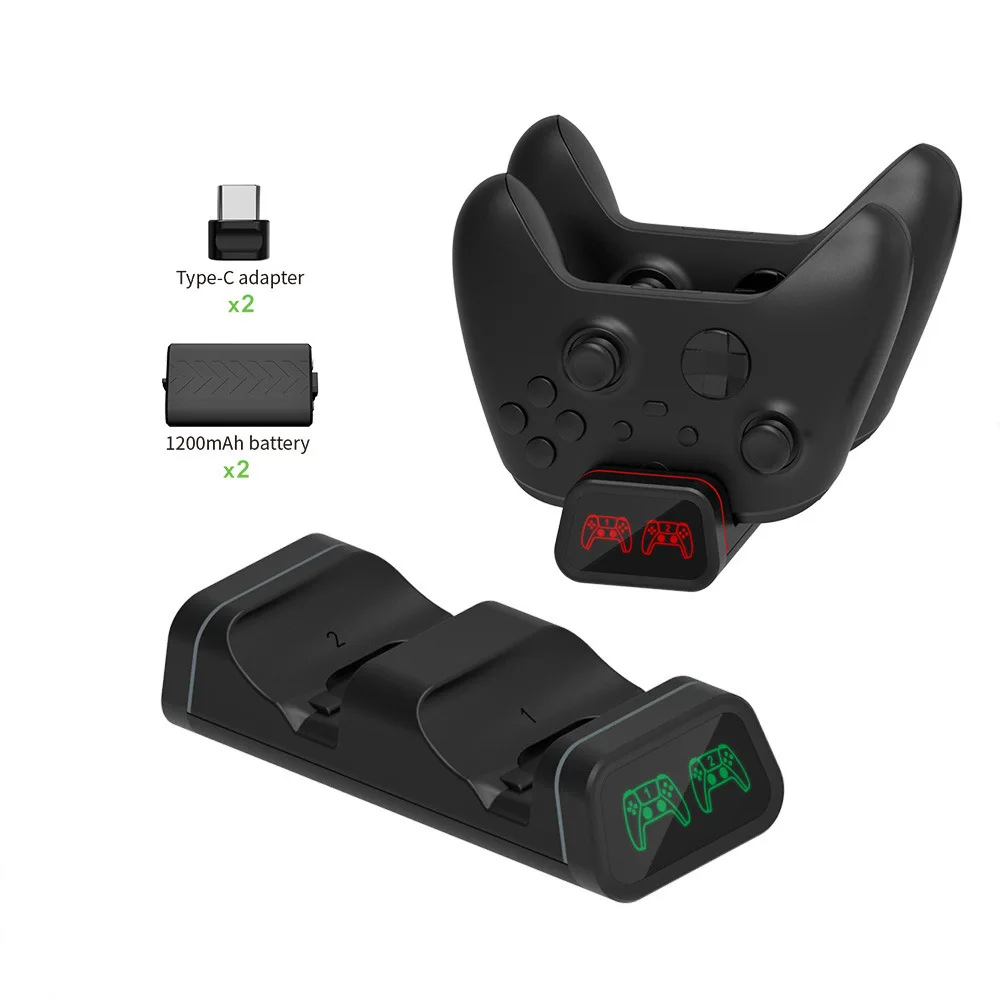 

Xbox Series X/S Wireless Gamepad Charger Battery Set XSX Game Controller Dual Charging Dock