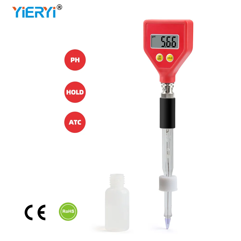 Цифровой пищевой pH-метр тестер диетирования почвы Ph с острым стеклянным