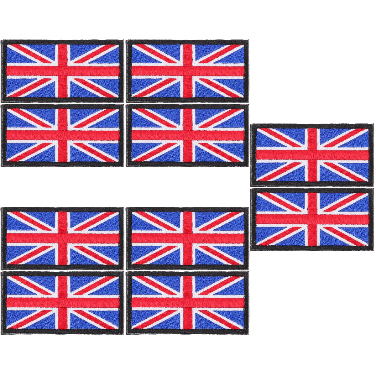 

10 Vest Embroidered Hats British Flag Patch Embroidered Appliques Clothes Patch UK Flag Patch for Sewing Backpack
