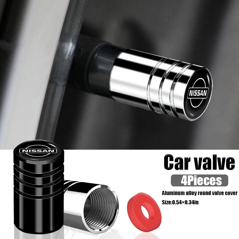 

Universal Car Hub Stem Valve Cap Metal Valve Cover for Nissan Altima Qashqai J11 Juke Tiida Patrol X-trail Almera Accessories