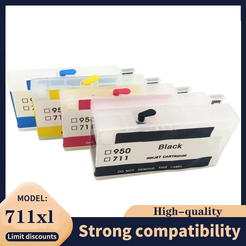 

Refillable for HP 711XL 711 HP711 Replacement Ink Cartridge For HP Designjet T120 T520 T125 T130 T525 T530 Printer