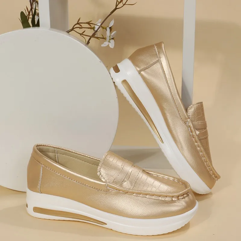 

Women's Shoes 2022 New Pu Slip-On Women's Sneakers Platform Shoes Flats Summer Outdoor Casual Tennis Female Ladies Shoes PU