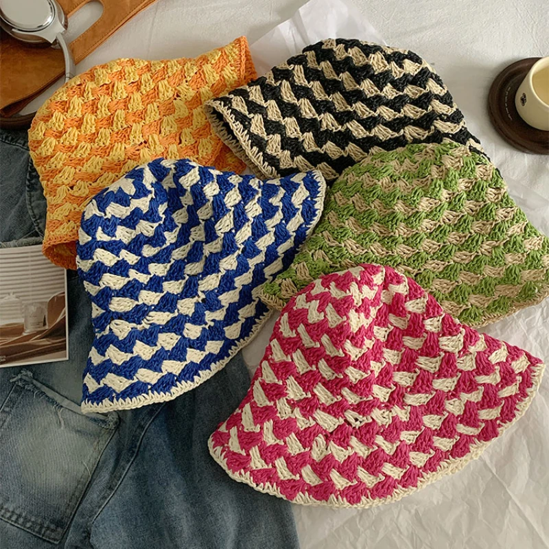 Соломенная панама EODJCUE с ананасами