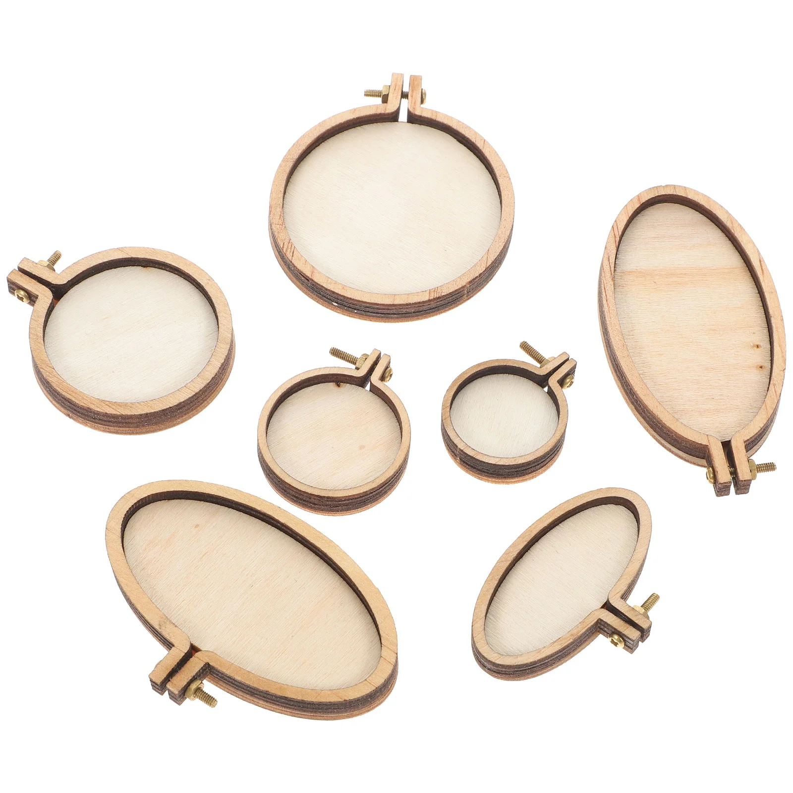 

16 Pcs Cross Stitch Pendant Embroidery Hoops Mini Frame Decorative Circles DIY Pendants