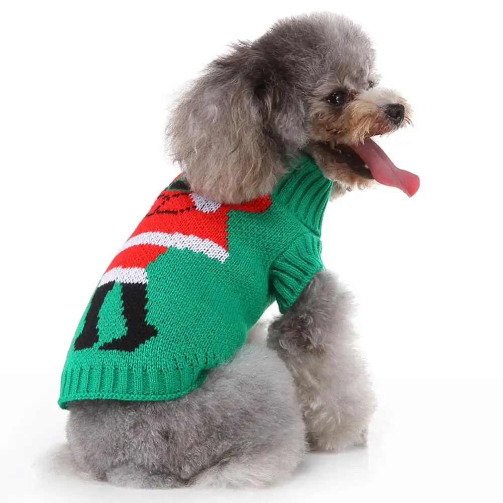 

Красный домашний теплый Рождественский свитер, костюм, Высококачественная Теплая эластичная переносная Одежда для собак, зимняя Мягкая вя...