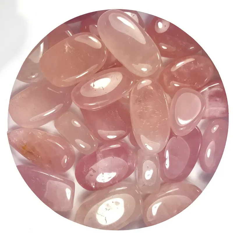 

New in Natural Pink Powder Crystal Gravel Rock Madagascar Rose Quartz Raw Gemstone Mineral Specimen Decoration Energy Stone envi