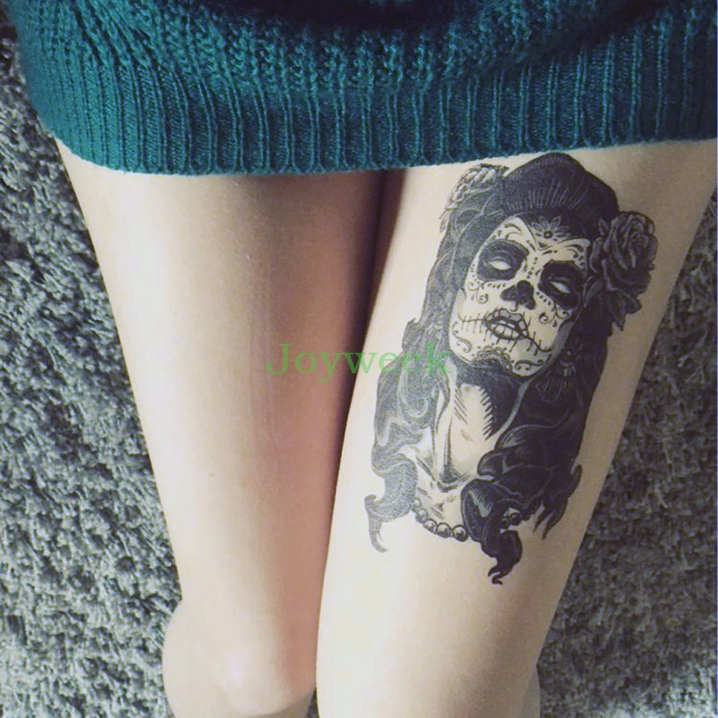 

Waterproof Temporary Tattoo Sticker large size witch Mexico mexican skull tatto stickers flash tatoo fake tattoos for girl women