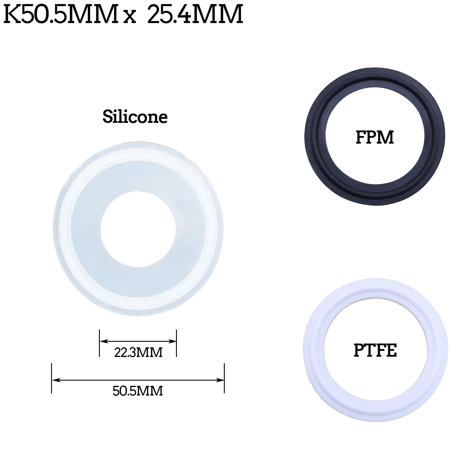

Санитарный тройной зажим, силиконовая прокладка, пищевой витонский уплотнитель, наконечник, зажимная прокладка 1/2 "-6" EPDM, прокладка, зажим из ПТФЭ, уплотнение, зажимное кольцо FKM