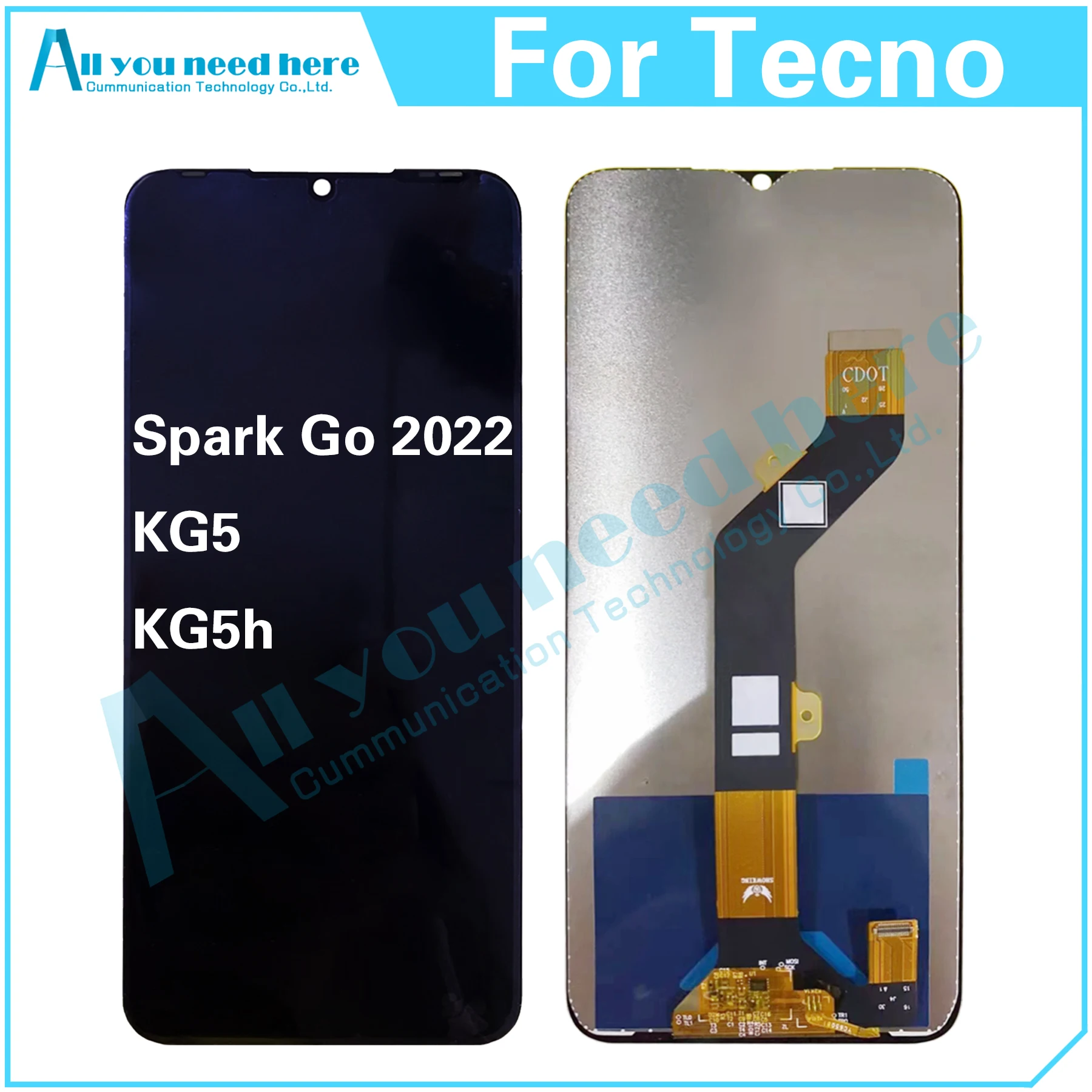 

For Tecno Spark Go 2022 KG5 KG5h LCD Display Touch Screen Digitizer Assembly Replacement
