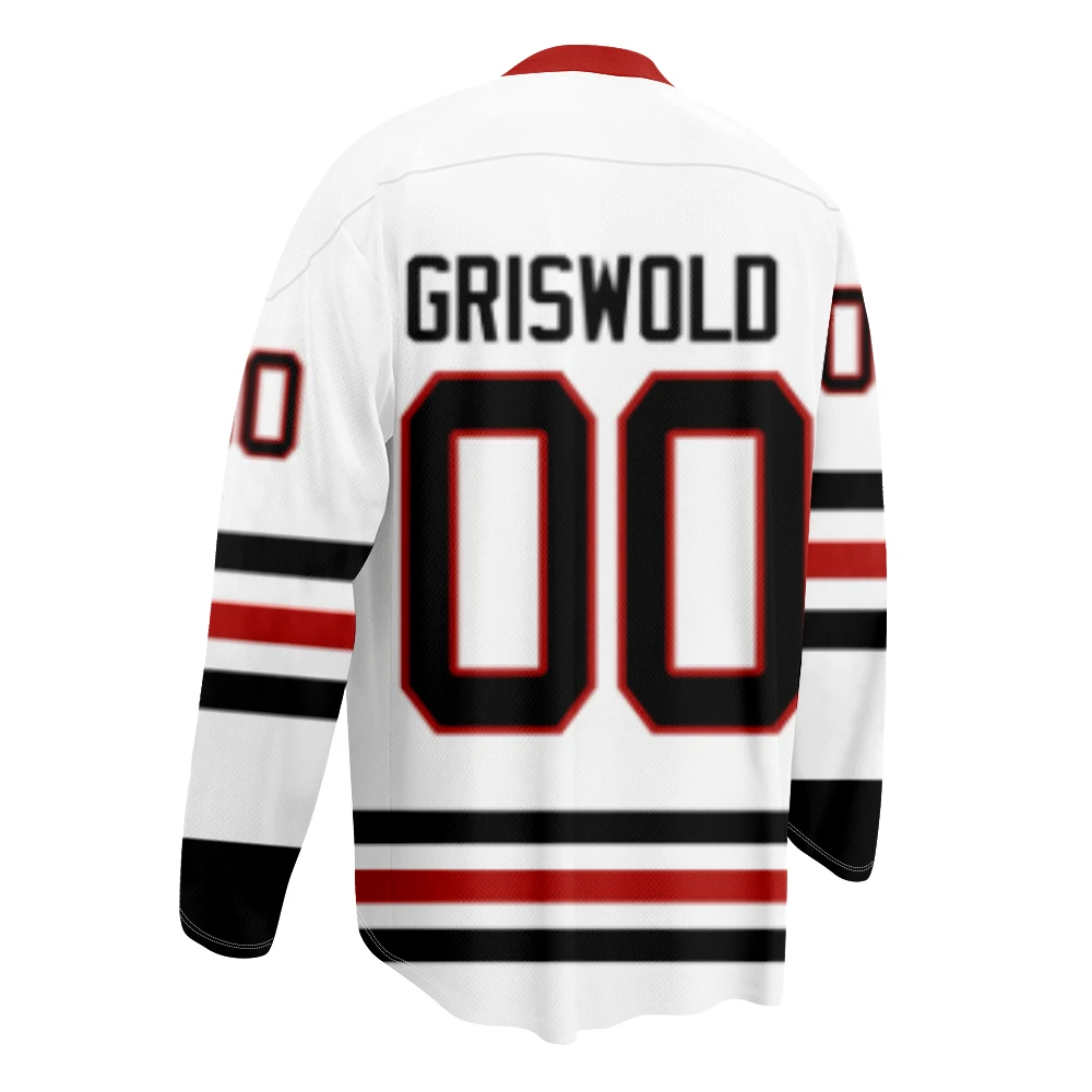 Фото # Хоккейная майка Clark Griswold 00, рождественский фильм, спортивная одежда с v-образным вырезом и длинными рукавами, женская и мужская спортивная толстовка №3