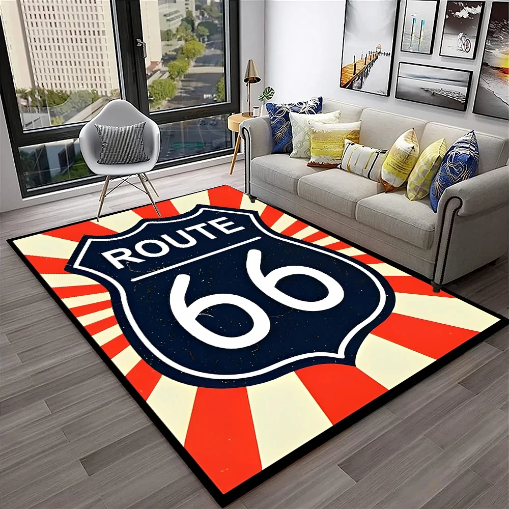 

Исторический Route 66, ковер для матери, дорога, коврик для входной двери для гостиной, балкона, спальня, диван, Декор, нескользящий кухонный напольный коврик