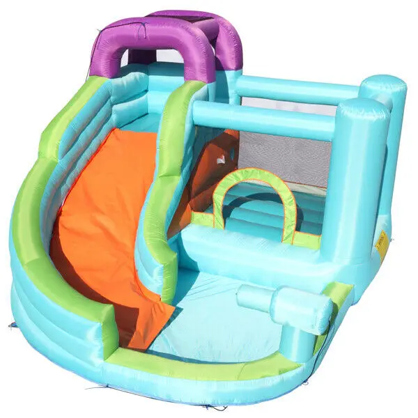

Inflatable Bounce House Slide Bouncer with Pool Area Climbing Wall Jumping Area