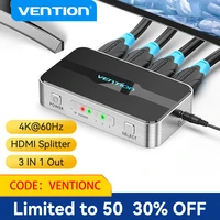 Vention HDMI 2 0 Switcher out 4K 60Hz 3x1 5x1 HDMI Splitter for XBOX 360 PS4 Smart Box out HDMI 2 0 Switch Adapter