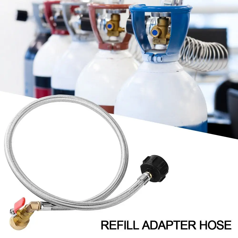 

Thread with Control Valve QCC1 Type 1 Connector Propane Gas Tanks Refill Adapter Hose Extension Hose Gas Tanks Hose