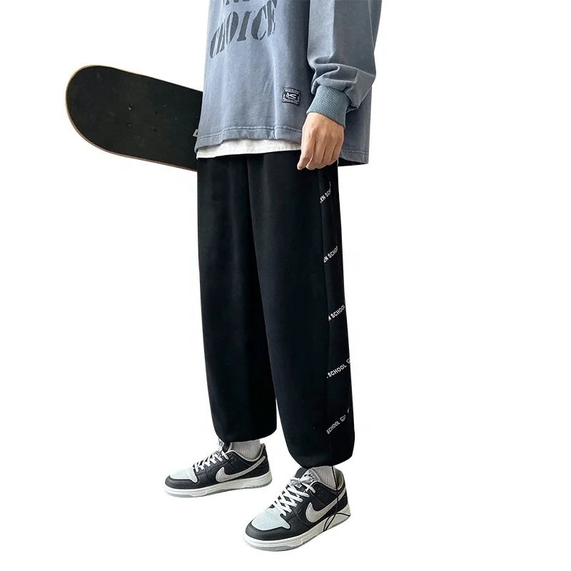 

2022 Mens Joggers Track Pants Casual Pants Men Fitness Sportswear Running Swearing Pants Elastic Waist Corduroy Pants