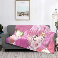 chibi moon prism blanket bedspread bed plaid bed cover anime plush fleece blanket plaids and covers beach towel luxury