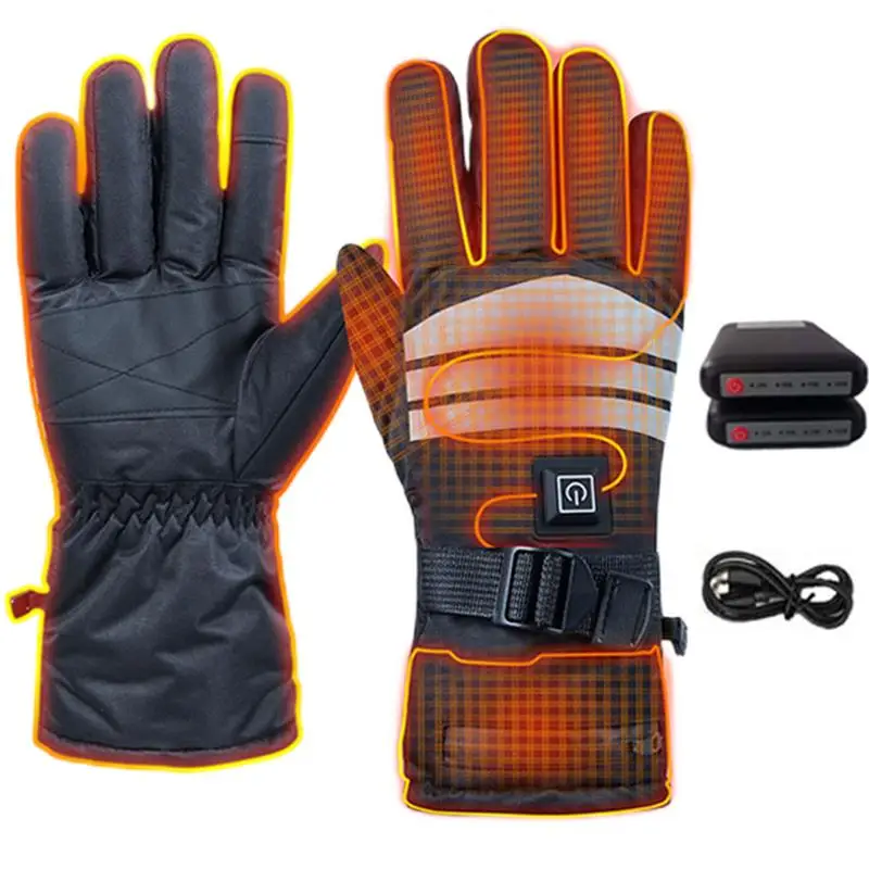 

Водонепроницаемые мотоциклетные перчатки с подогревом, 7,4 В, с USB