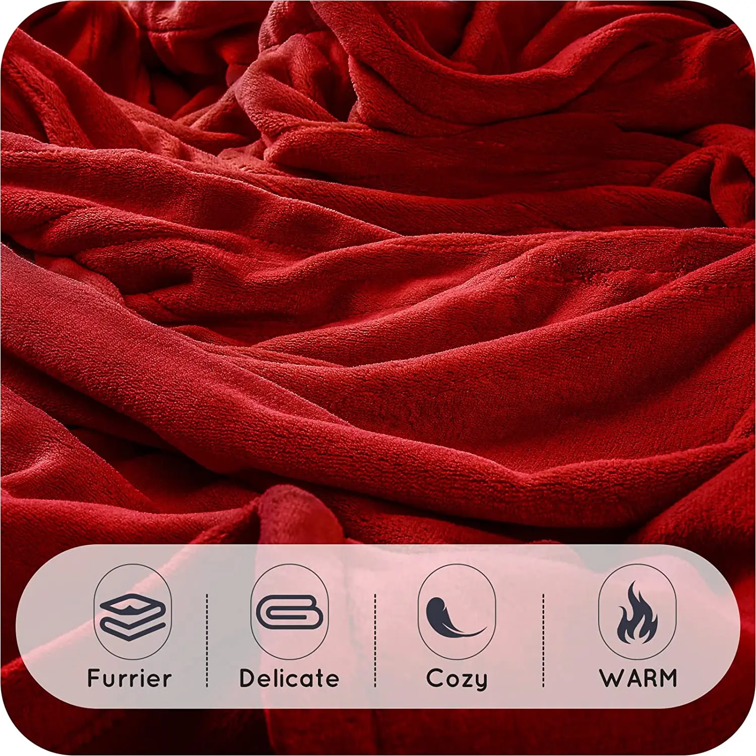 

Electric blanket with 4 heating levels and 10 hour automatic shutdown large oversize heating blanket, soft plush fabric bedding