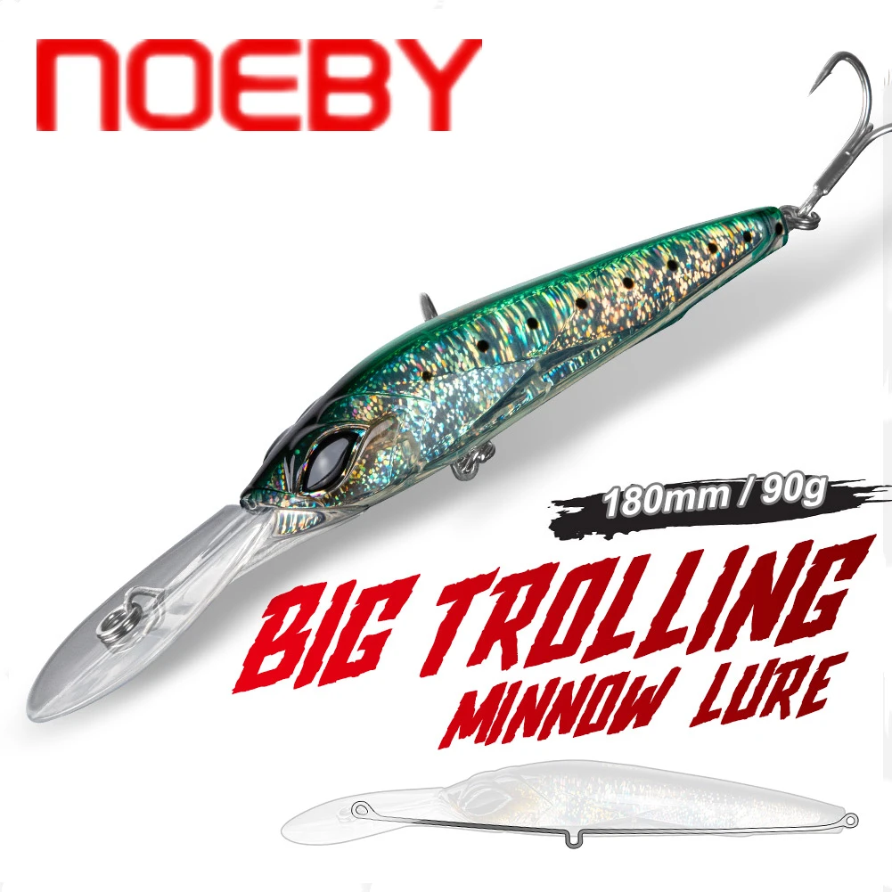 

NOEBY Big Minnow Fishing Lure 180mm 90g Sinking Artificial Hard Bait Wobblers Fishing Tackle Saltwater Trolling GT Fishing Lure