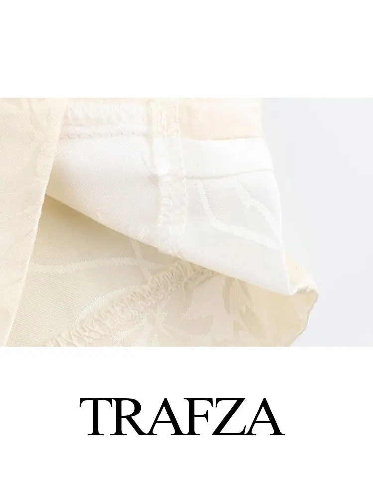 Женский жаккардовый брючный костюм TRAFZA рубашка с длинным рукавом и длинные брюки