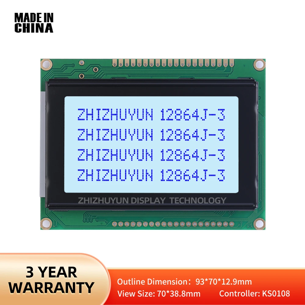LCM12864J-3 Wistar 20P 93X70 мм ЖК-экран STN 6800 параллельный контроллер SBN0064 серая пленка синий