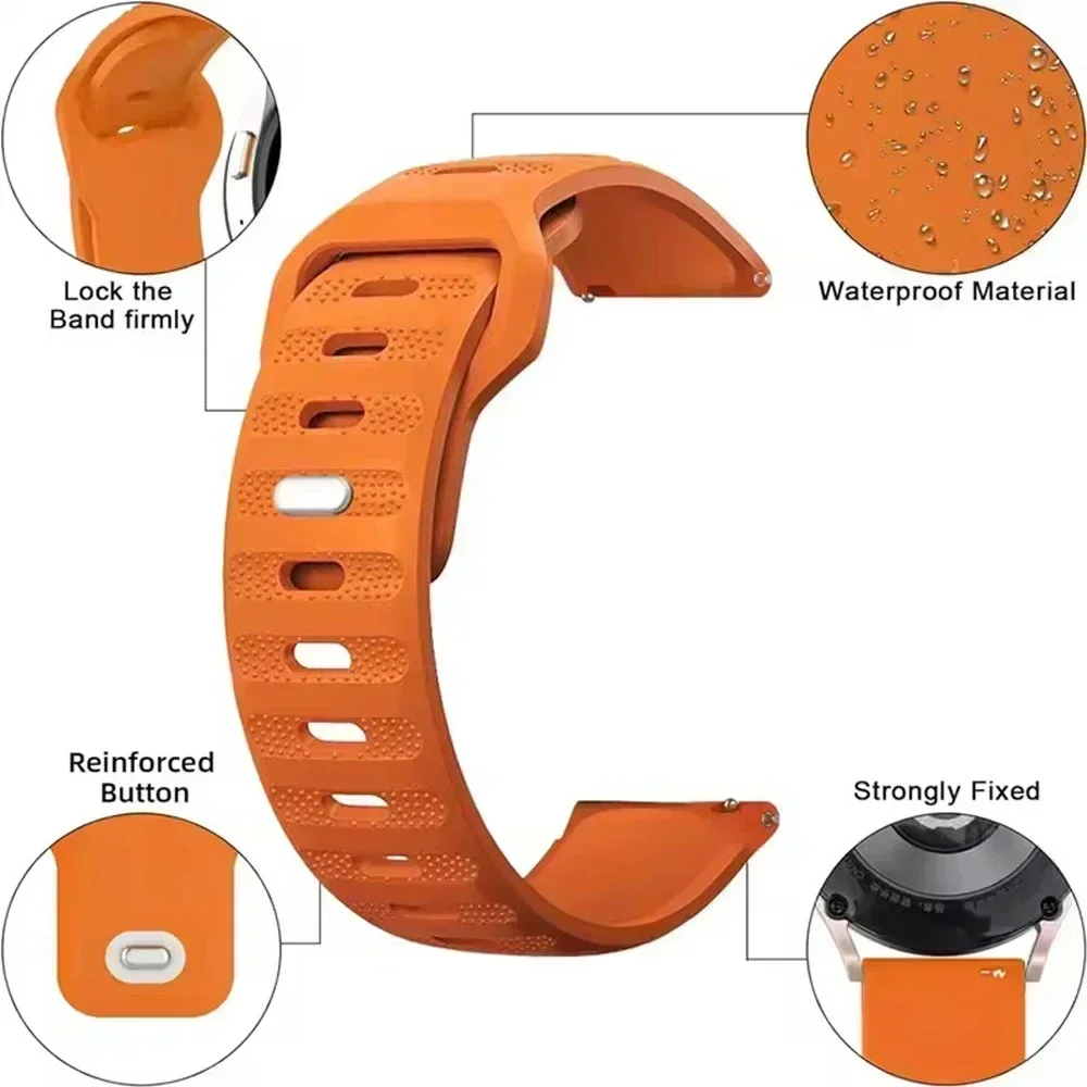 Фото Силиконовый ремешок 20 мм/22 мм для Amazfit Bip Max/Bip6 5 3/Cheetah 2 Ultra/Active 3 2/T-Rex 3 Pro 48 мм/Balance 3 2/GTS/GTR 4 3 2 47 мм №4