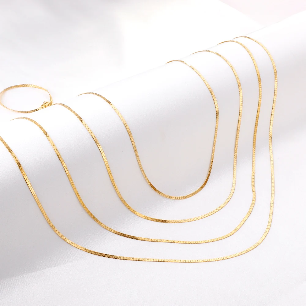 

5 шт., цепочки из нержавеющей стали, 45/50/55/60 см, 1,7 мм