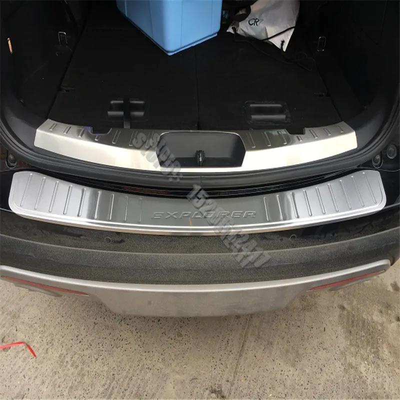 

Для Ford Explorer 2013 2014 2015 автомобильный Стайлинг из нержавеющей стали протектор для заднего бампера Подоконник багажника протекторная пластина ...
