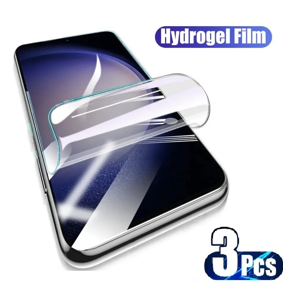 3PCS Hydrogel Film For Xiaomi Redmi Note 10 Pro 11 12 9 8 Plus 5G Screen Protector 12S 11S 10S 10T 9S 9T