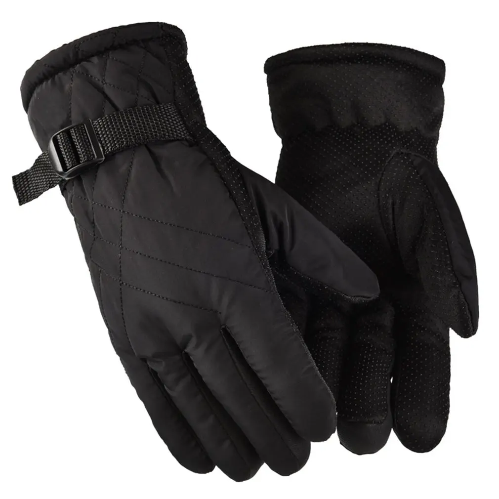 

Men Gloves River Resistant Fully Fleeced Lined Winter Snow Ski Gloves Full Fingers Gloves Breathable Skiing Gloves