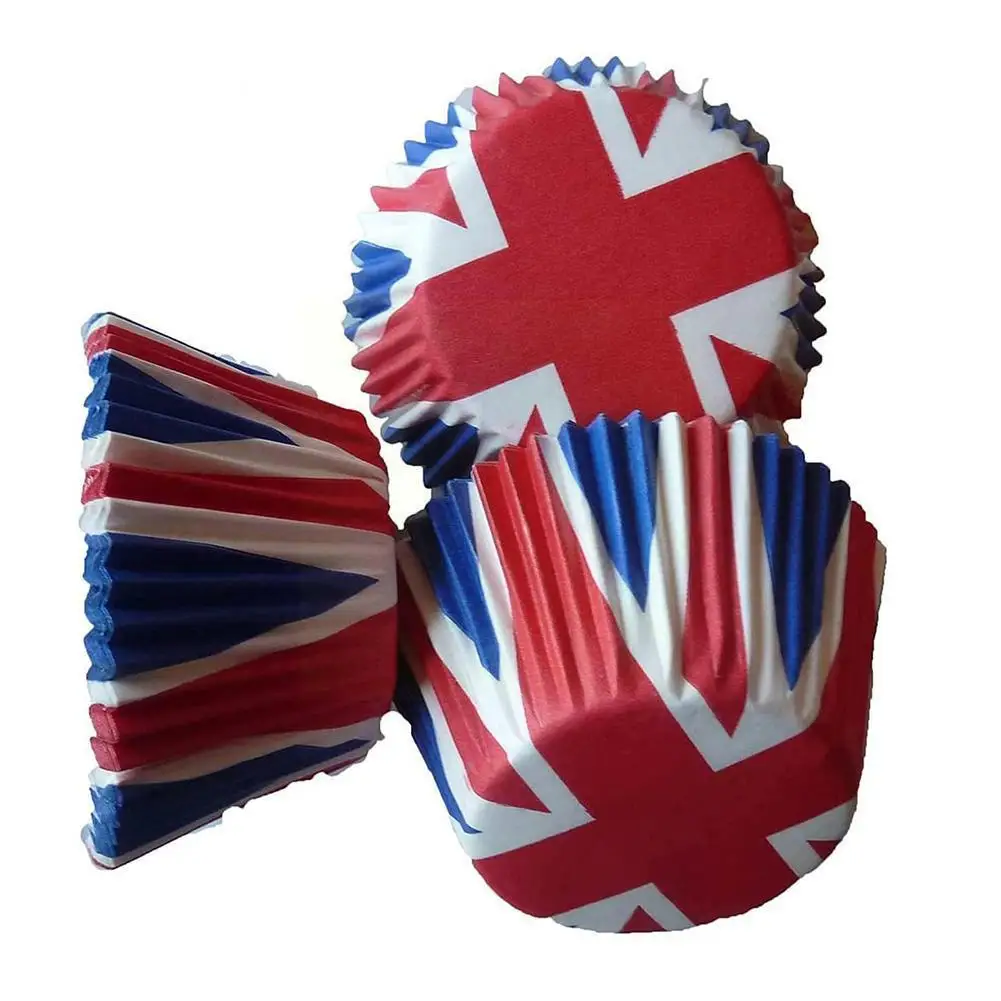 

50/100pcs Union Jack Cupcake Cases Baking Muffin Cake Muffin Cases Cake Case Wrappers Cupcake Holder Baking Liners Cups X5V5